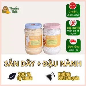 Combo 1 hộp bột sắn dây + 1 hộp bột đậu nành (333g) giá siêu hời